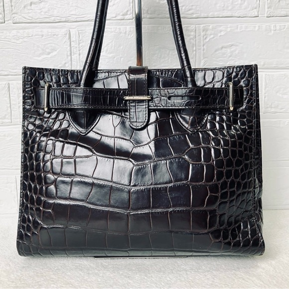 Furla Handbags - FURLA Croc-Embossed Tote Bag Leather Handbag  NWOT